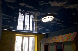 фото натяжных потолков в детской комнате № 22